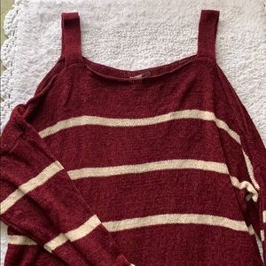 Cut out shoulder sweater